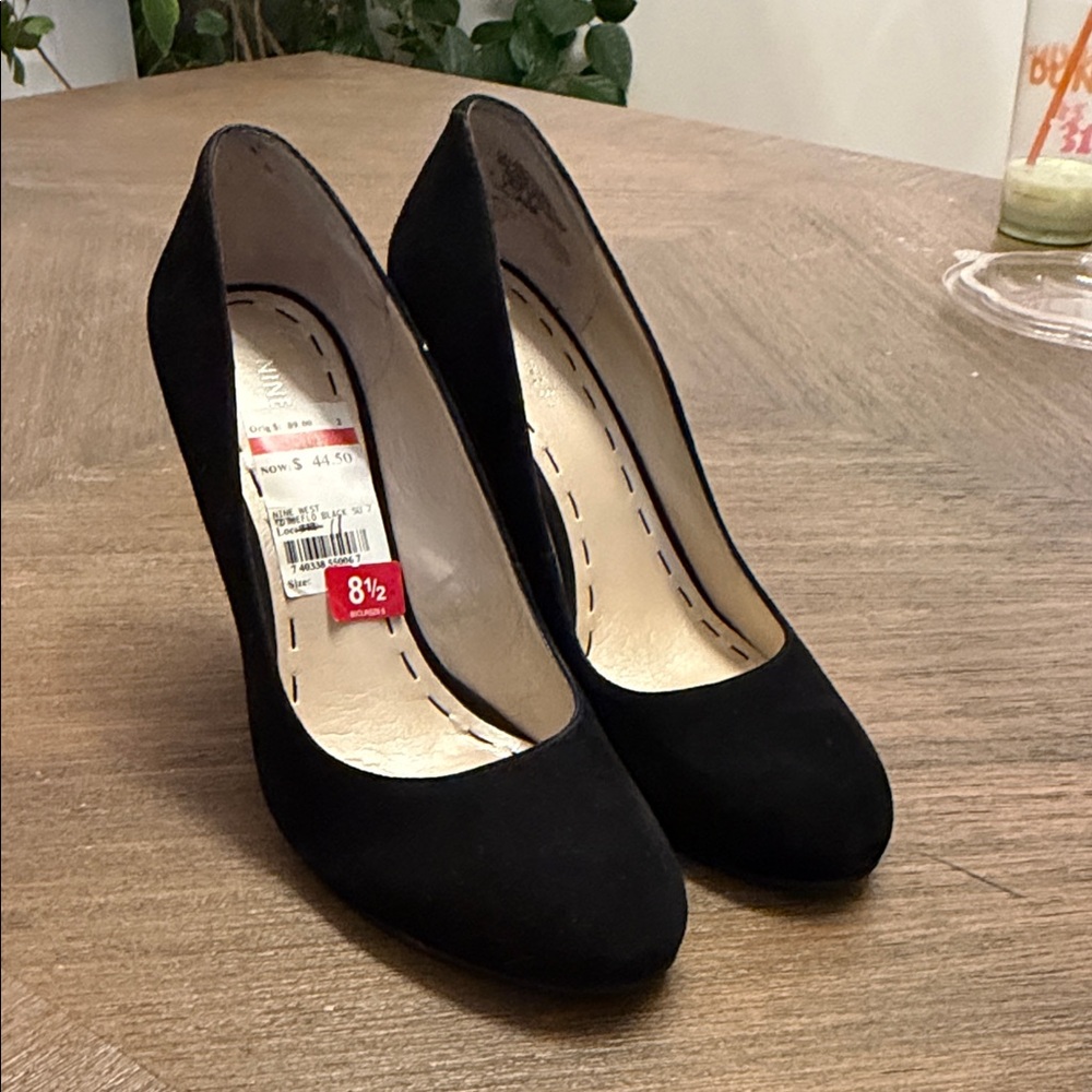 Nine West Black Platform Heels